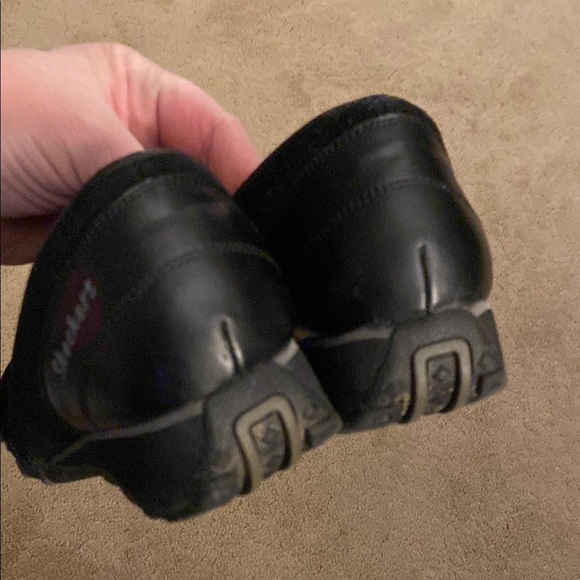 Skechers “SASSIES” Black Wedge Loafers with Suede Finish - Picture 6 of 10